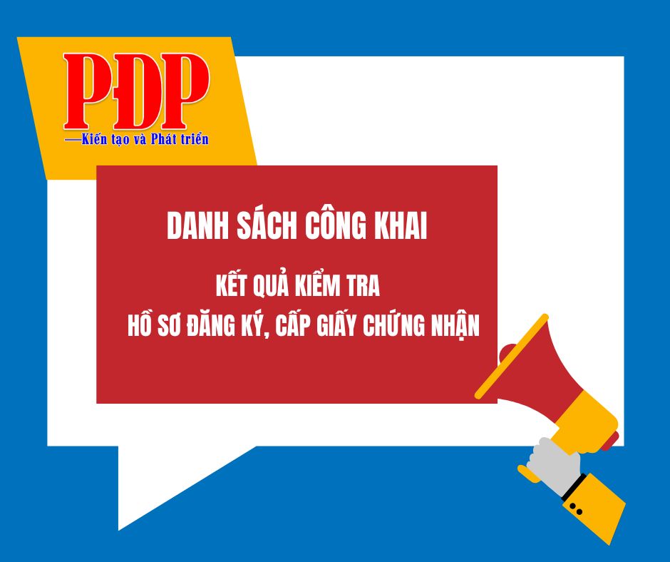 DANH SÁCH CÔNG KHAI KẾT QUẢ KIỂM TRA  HỒ SƠ ĐĂNG KÝ, CẤP GIẤY CHỨNG NHẬN 